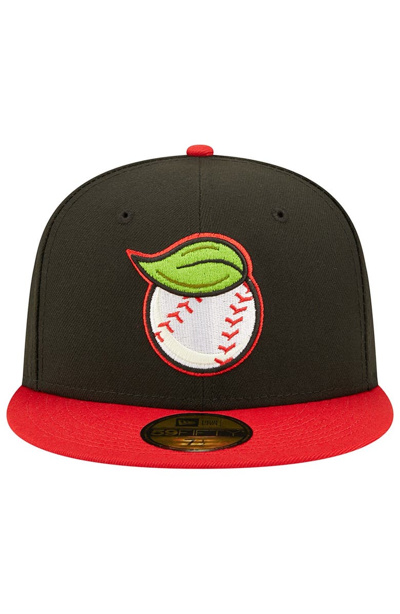 New Era Men's New Era Black/Red Fresno Grizzlies Theme Night 59FIFTY Fitted Hat, Alternate, color, Black