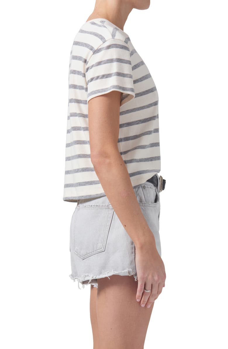 Citizens of Humanity Kyle Stripe Baby Tee, Alternate, color, Campanula Stripe