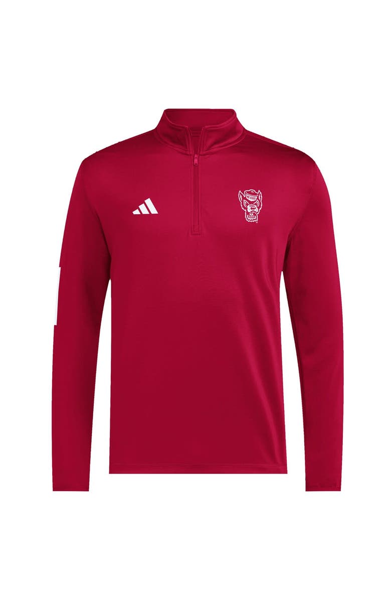 adidas Men's adidas Red NC State Wolfpack Strategy Half-Zip Golf Jacket, Alternate, color, Red
