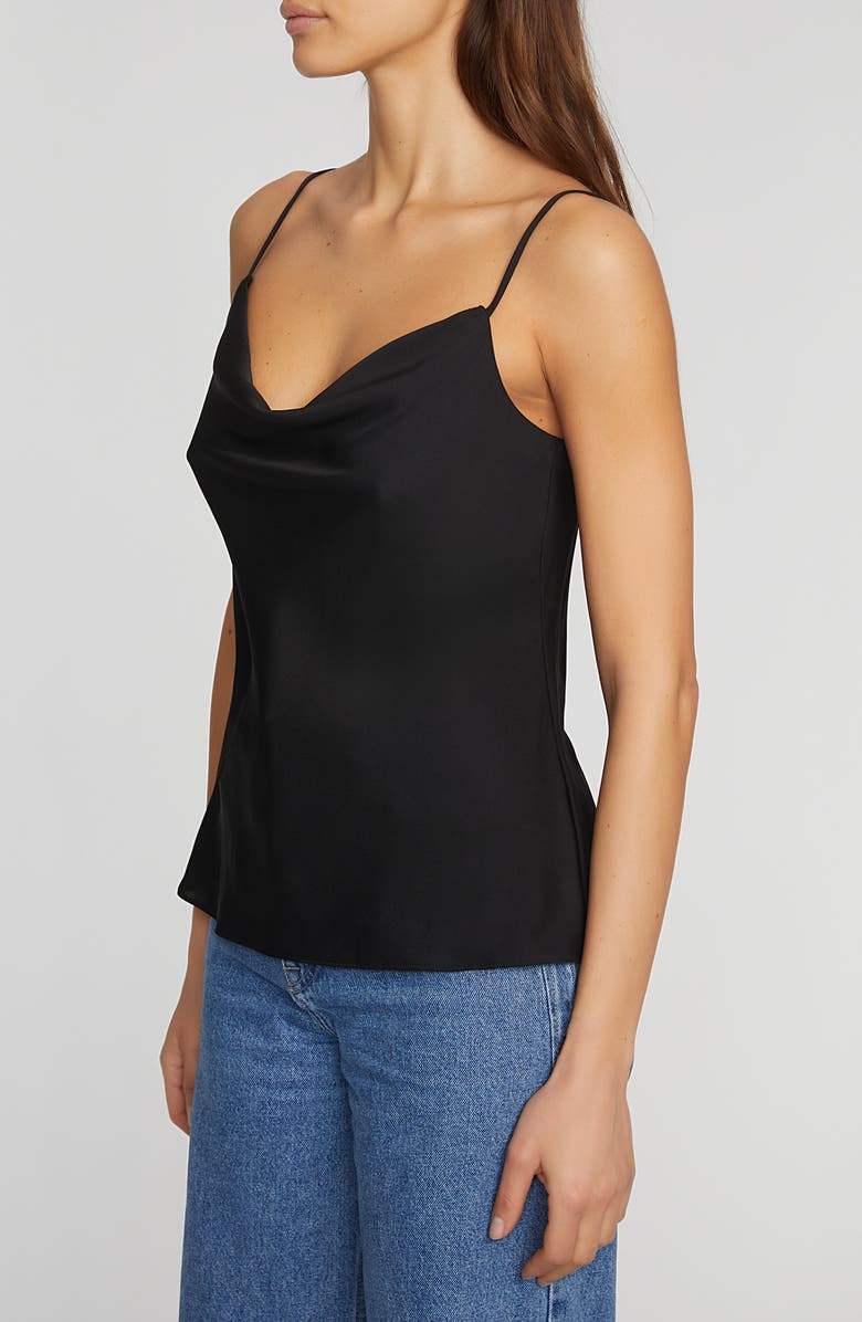 Elie Tahari The Katrina Cowl Neck Camisole, Alternate, color, Saddle/Noir