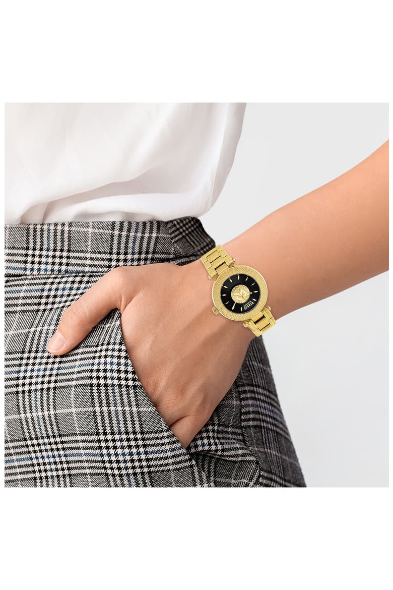 Brick Lane Bracelet Watch, 36mm, Alternate, color, IP YELLOW GOLD