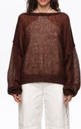 BIMBA Y LOLA Mohair boat neck sweater