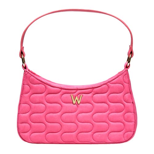 Wolf Mimi Swirl Shoulder Bag With Scarf In Pink Flash