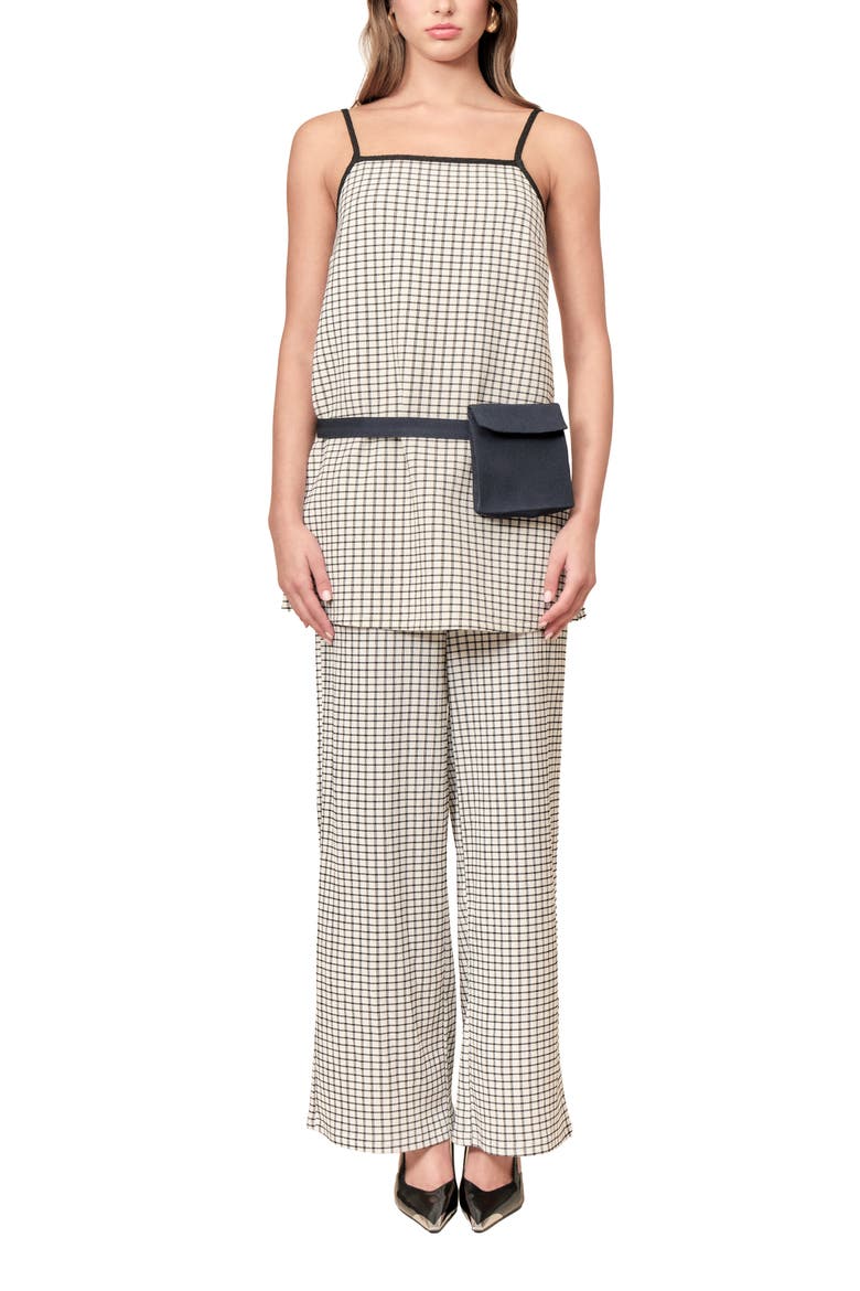 Anya Grid Top, Alternate, color, BLACK WHITE