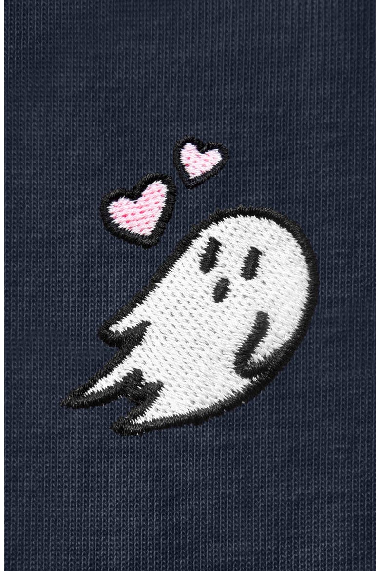 Heartly Ghost Tee, Alternate, color, Navy Blue