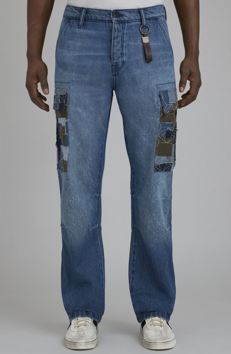 PRPS Miyagi Patchwork Cargo Jeans, Main, color, 