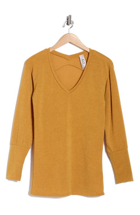 V-Neck Dolman Sleeve Sweater
