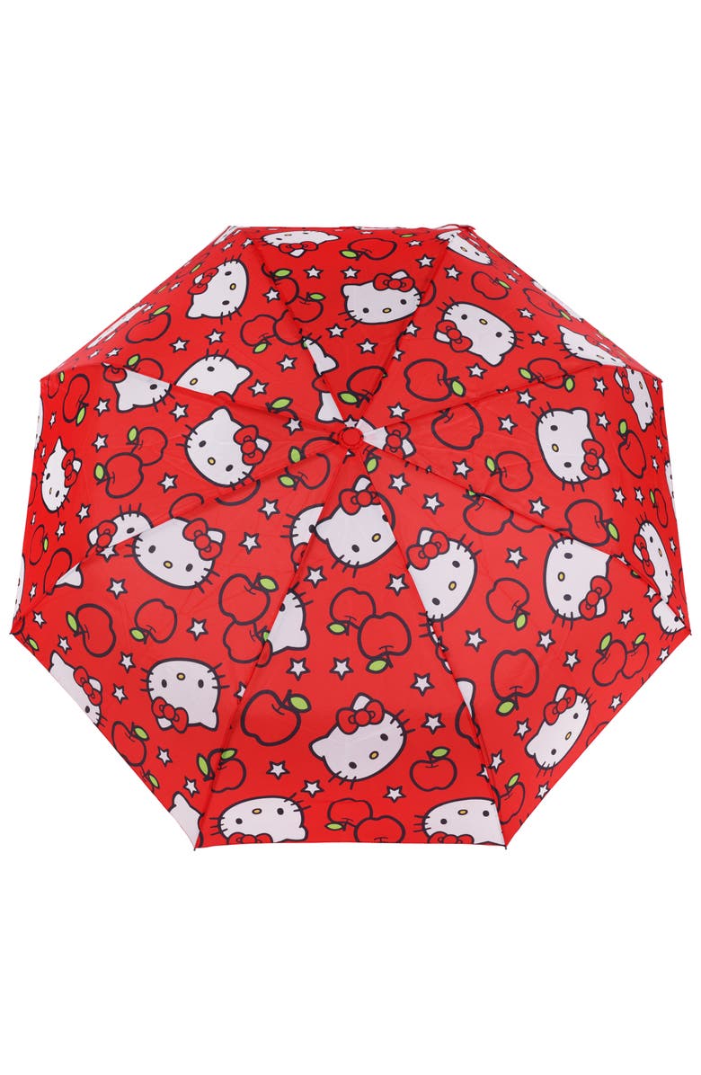 SANRIO HELLO KITTY Apples Allover Print Umbrella, Alternate, color, 