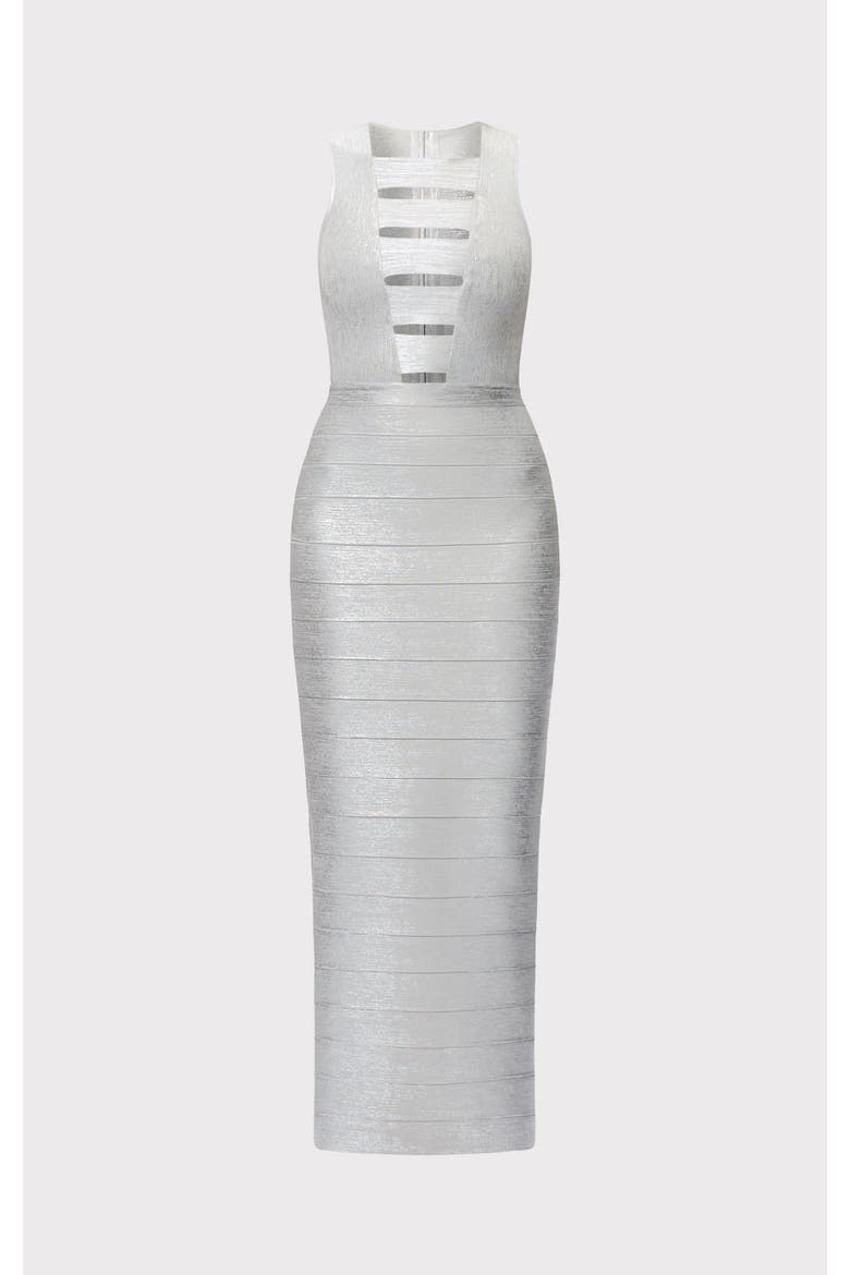 The Metallic Bailey Gown, Alternate, color, SILVER FOIL