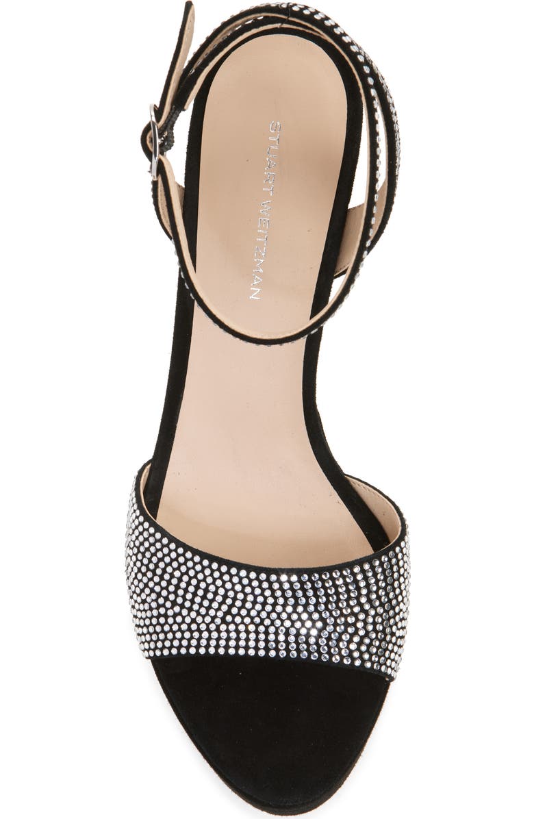Stuart Weitzman Alaina Crystal Platform Sandal, Alternate, color, Clear/ Black