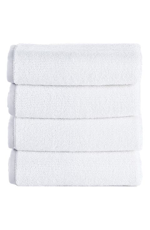 Four-Piece Contrast Frame Cotton Washcloth Set