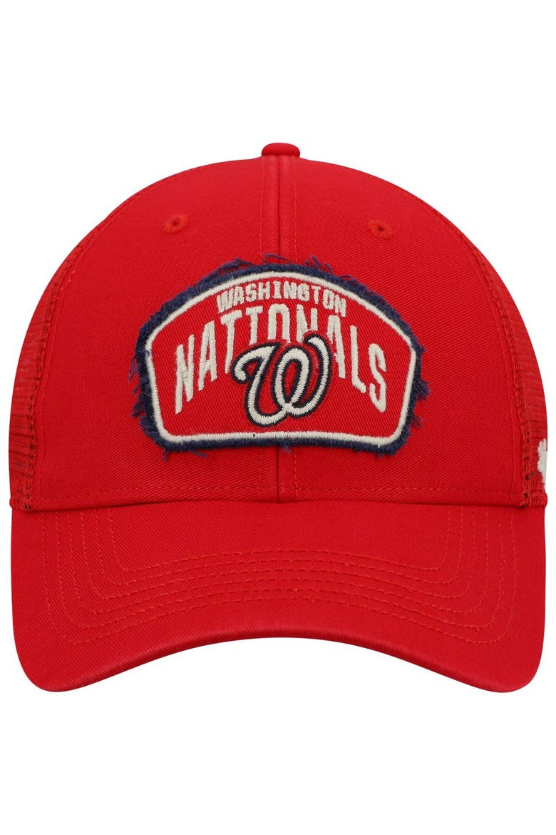 Men's '47 Red Washington Nationals Cledus MVP Trucker Snapback Hat, Alternate, color, Red