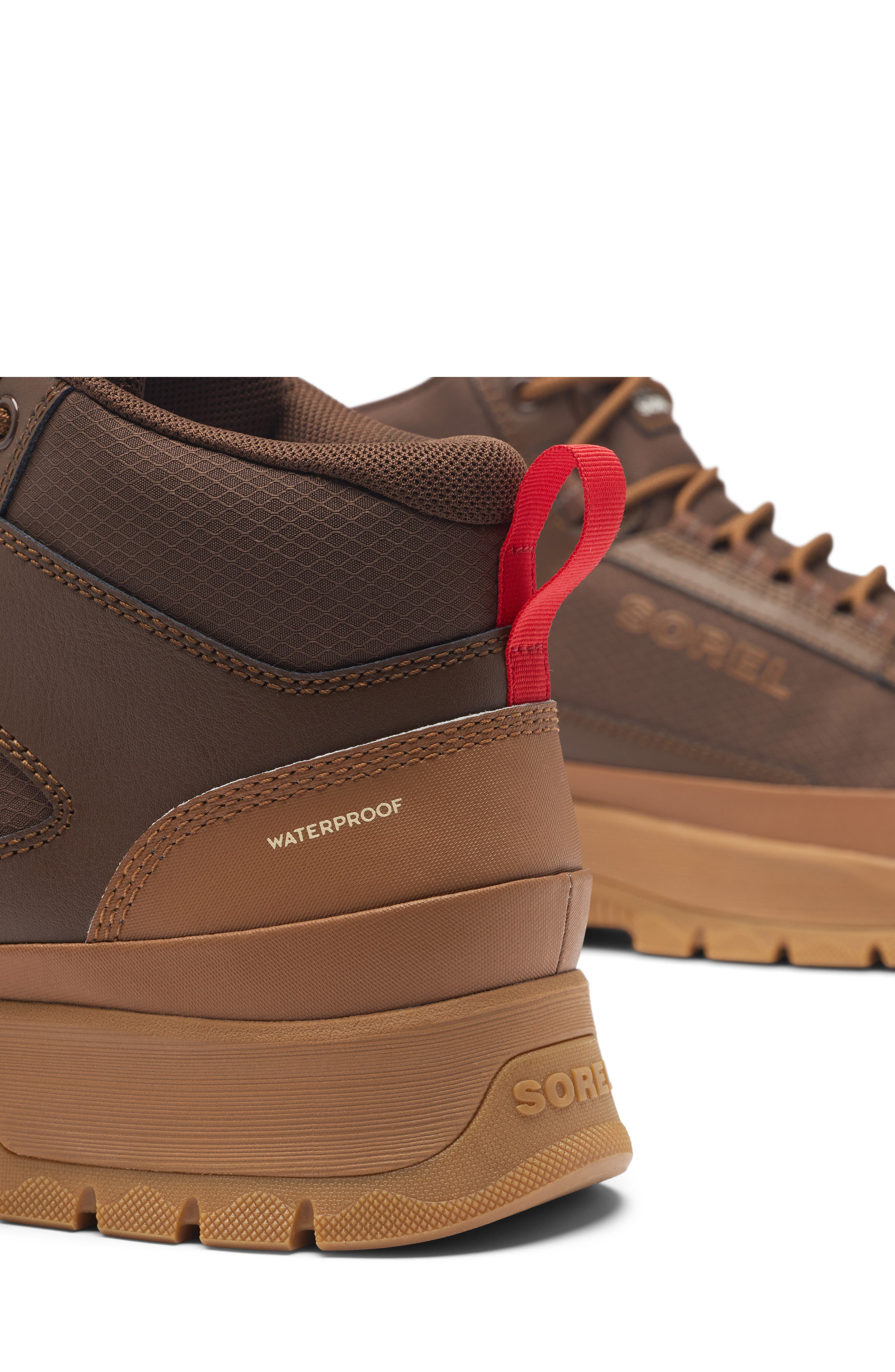 Outing NW Mid Waterproof Leather Boot, Alternate, color, VELVET TAN/ TOBACCO