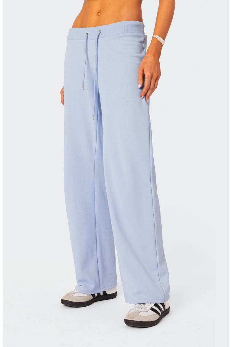 Quinn Cotton Blend Straight Leg Sweatpants, Alternate, color, LIGHT-BLUE