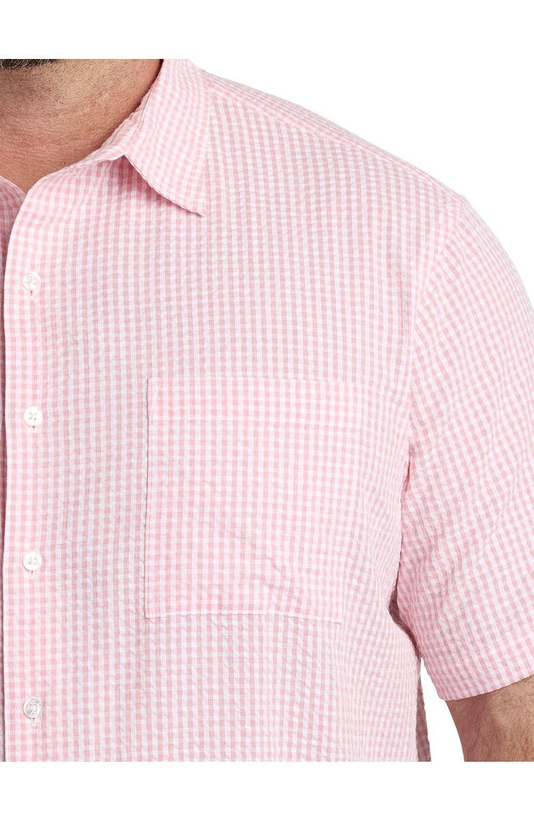 Oak Hill by DXL Big & Tall Gingham Seersucker Sport Shirt, Alternate, color, 