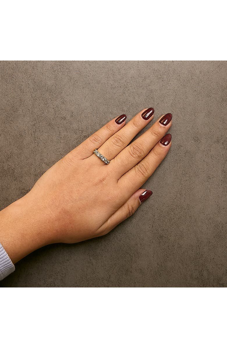 Haus of Brilliance Silver 1.0 Cttw Round Diamond 5 Stone Band Ring, Alternate, color, Yellow