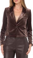 Halogen® Velvet Crop Blazer