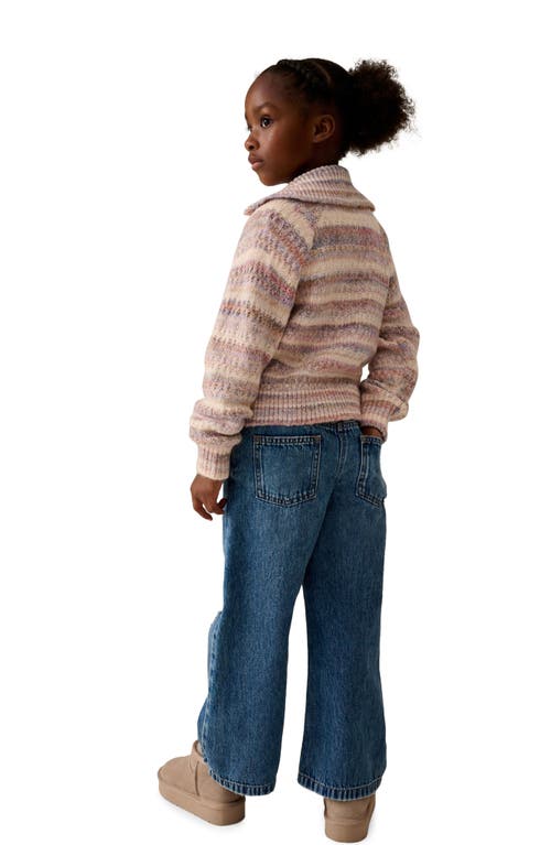 Next Kids' Stripe Zip-up Cardigan In Pink