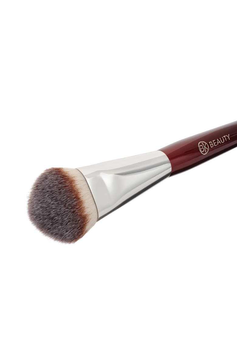 BK Beauty 109 Mini Contoured Foundation Brush, Alternate, color, Burgundy