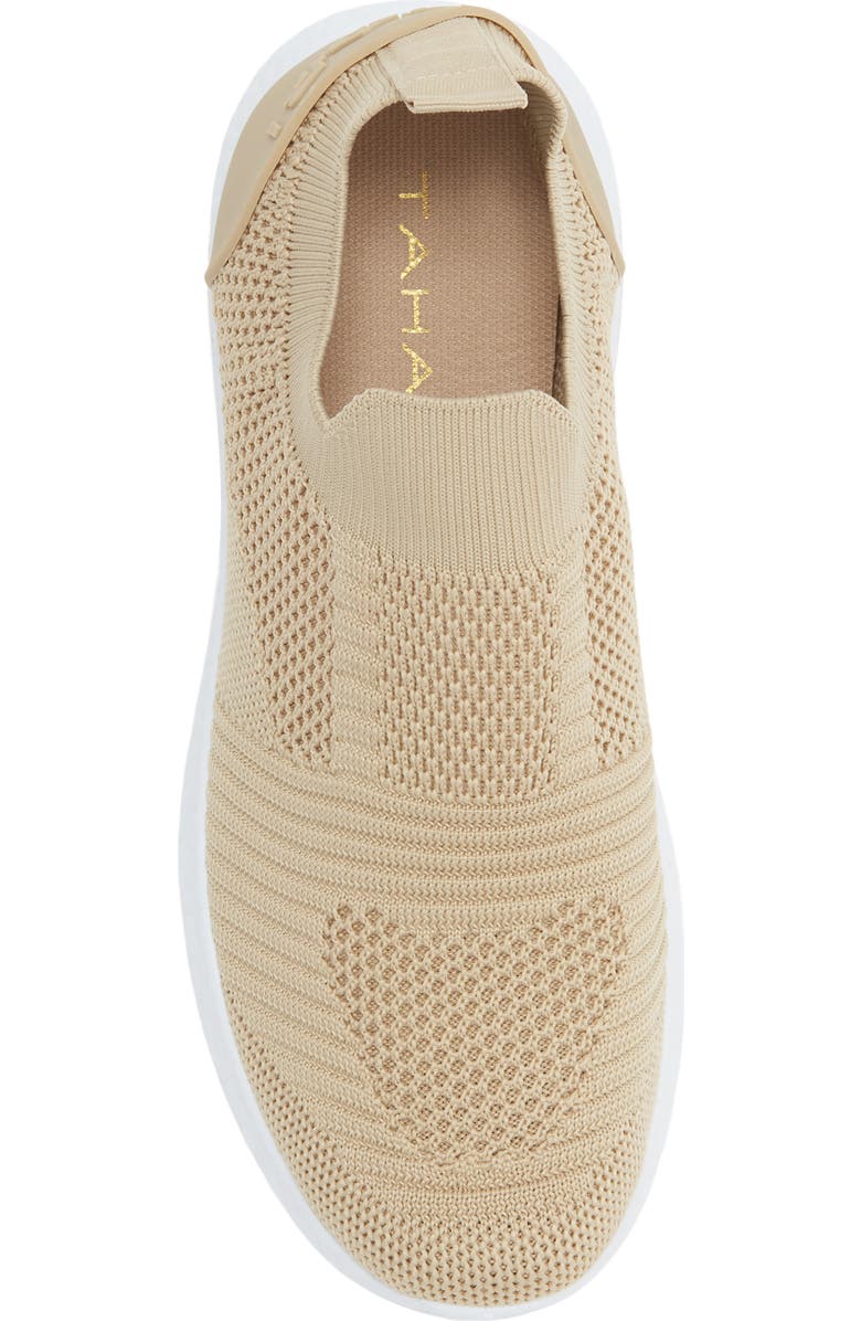 Tahari Knit Slip-On Sneaker, Alternate, color, Natural