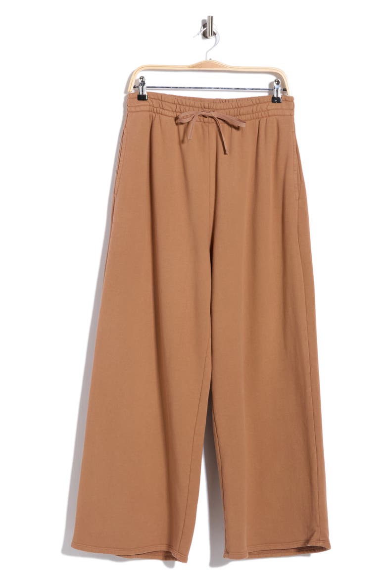 Cali Wide Leg Cropped Pants, Main, color, WASHED DESERT SAND