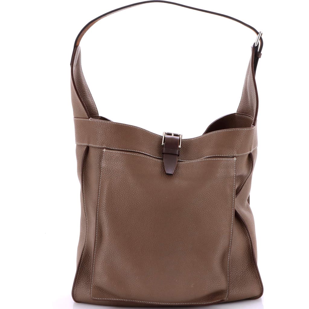 Pre-owned Hermes Hermes Marwari Bag Clemence Gm In Brown