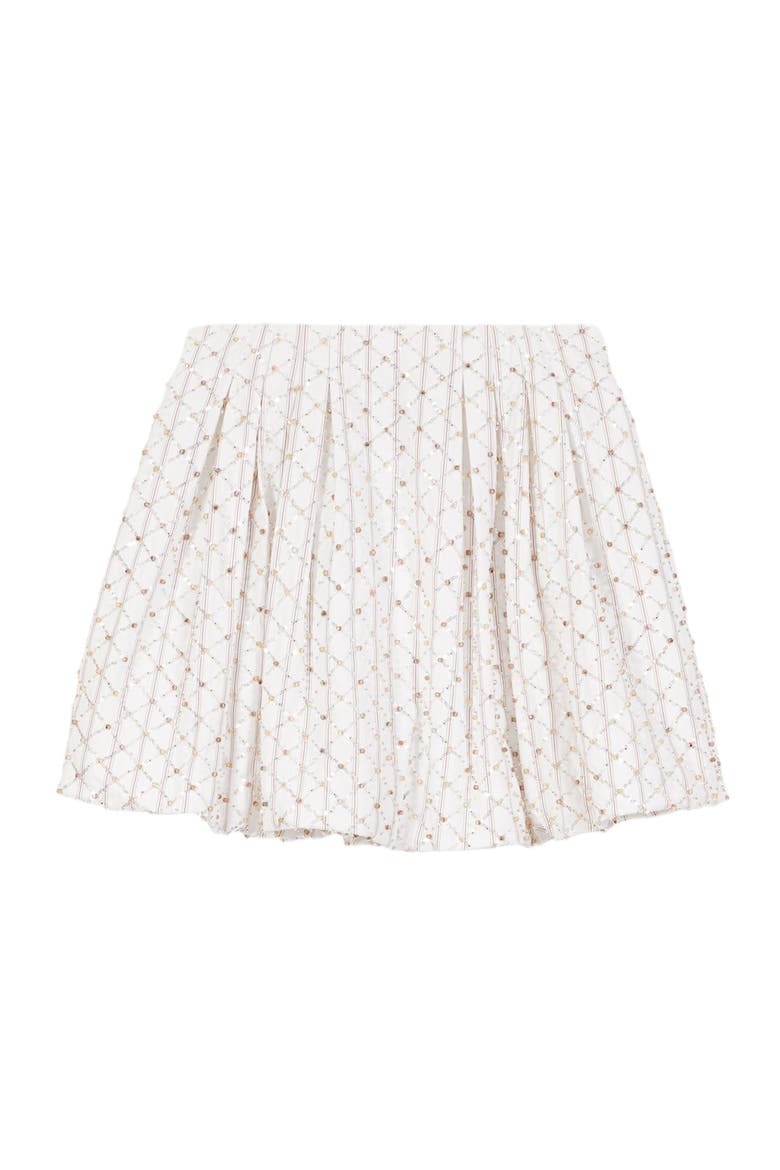 Beaded bubble skirt, Alternate, color, White