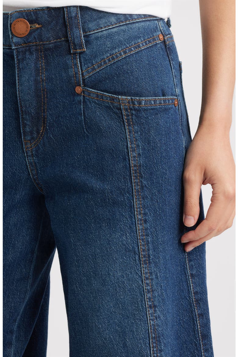Wyatt High Waist Cuff Jeans, Alternate, color, BLUE