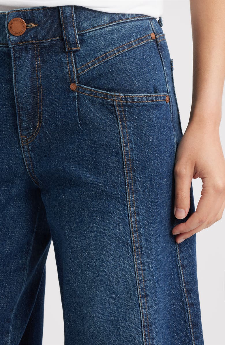 Wit & Wisdom High Waist Barely Barrel Jeans, Alternate, color, Blue