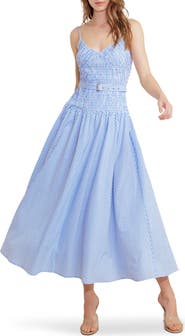 FREEMARKET Smocked Bodice Cotton Blend Sundress