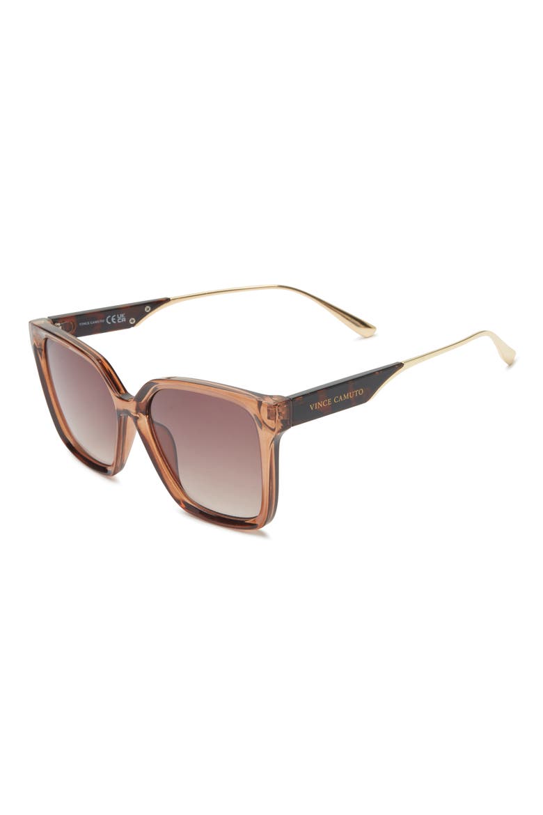112mm Gradient Square Sunglasses, Alternate, color, BROWN TORTOISE