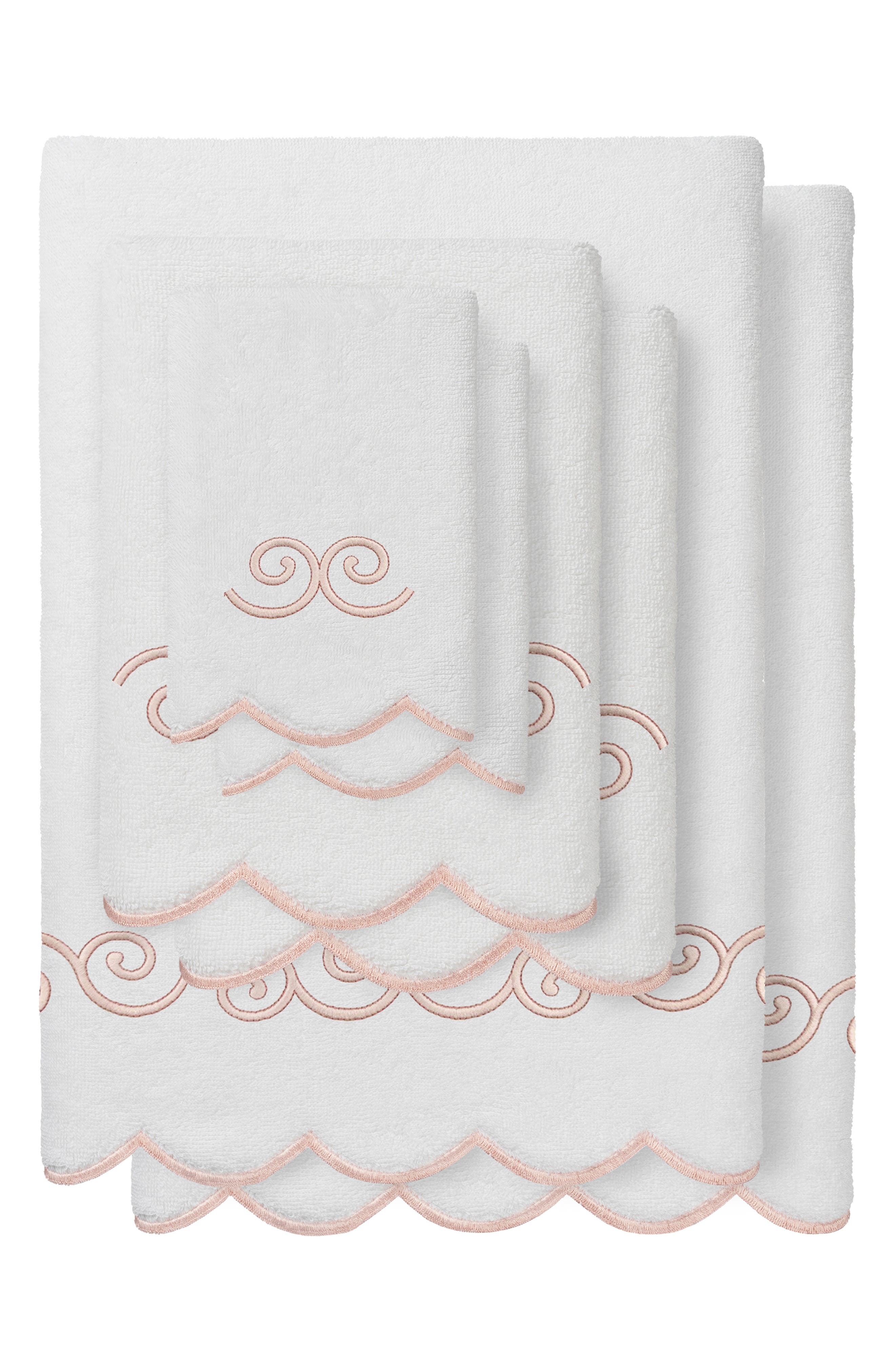 6-Piece Symmetra Embroidered Turkish Cotton Towel Set