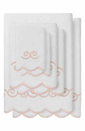 6-Piece Symmetra Embroidered Turkish Cotton Towel Set