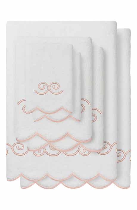 6-Piece Symmetra Embroidered Turkish Cotton Towel Set