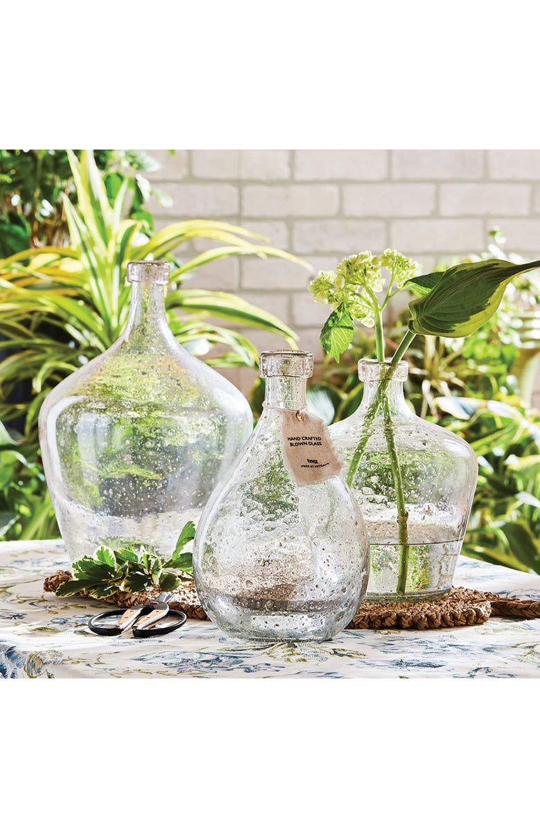 tag Brooklyn Pebble Large Clear Glass Decorative Jug Vase, Alternate, color, Clear