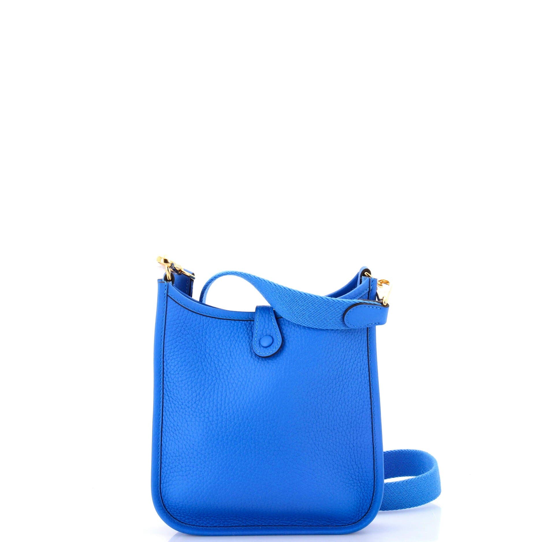 Pre-Owned Hermes Evelyne Bag Gen III Clemence TPM, Alternate, color, Bleu Hydra