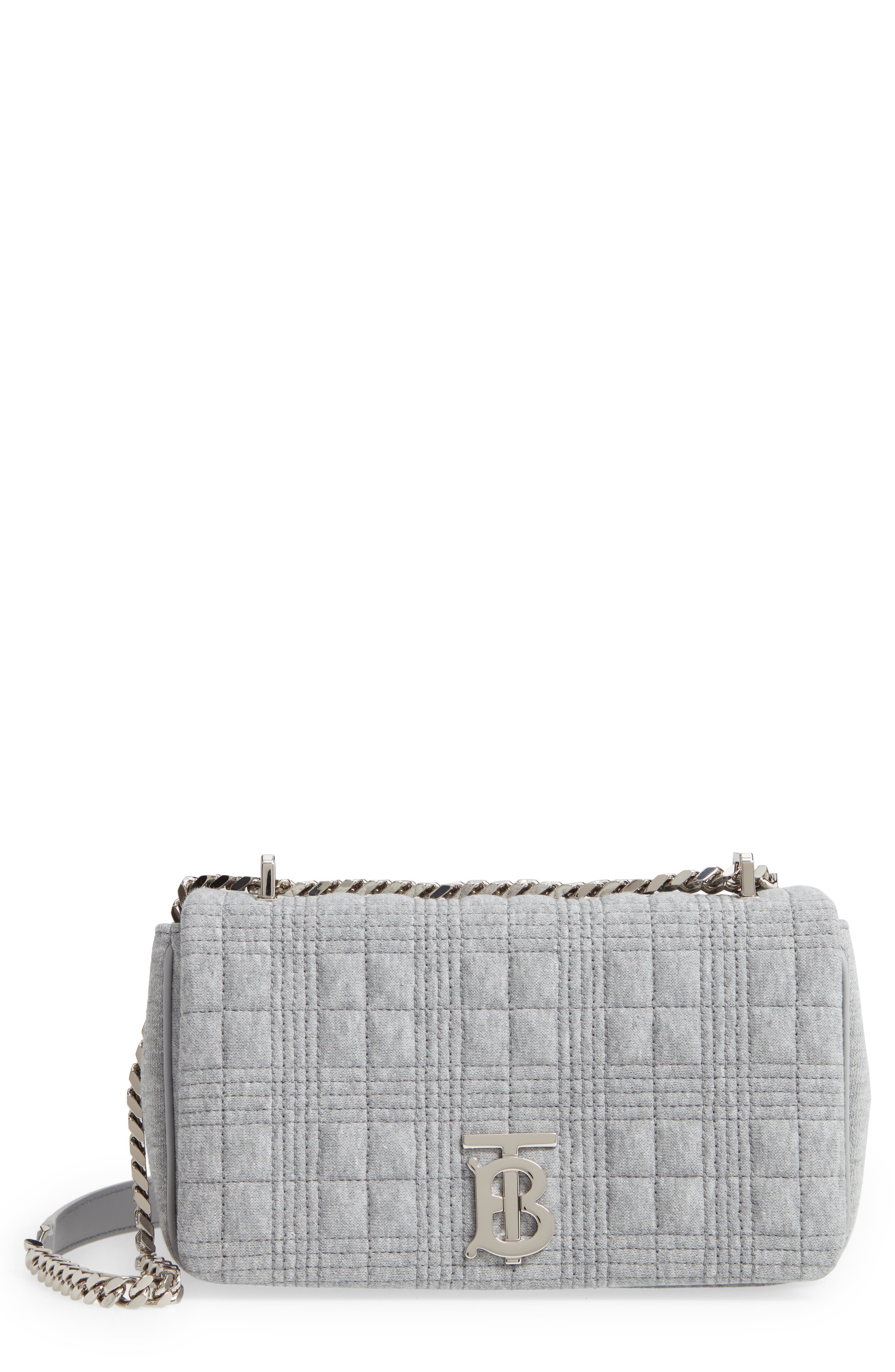 BURBERRY グレー キルティング ショルダーバッグ Burberry Small Lola Quilted Shoulder Bag (Women) | Nordstrom