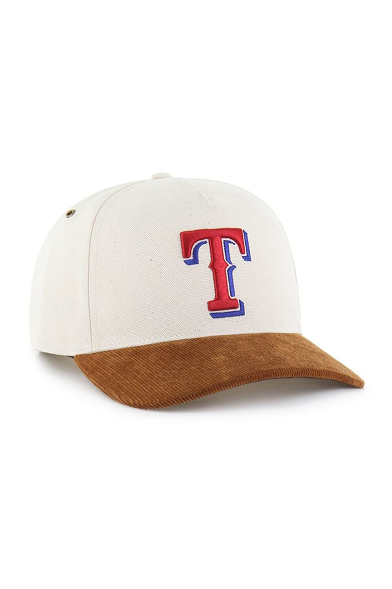 Men's Carhartt x '47 Natural/Brown Texas Rangers Undyed Relaxed Hitch Adjustable Hat, Alternate, color, Natural