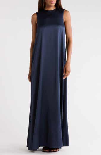 TWP Capitol Sleeveless Hammered Satin Gown