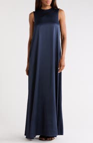TWP Capitol Sleeveless Hammered Satin Gown