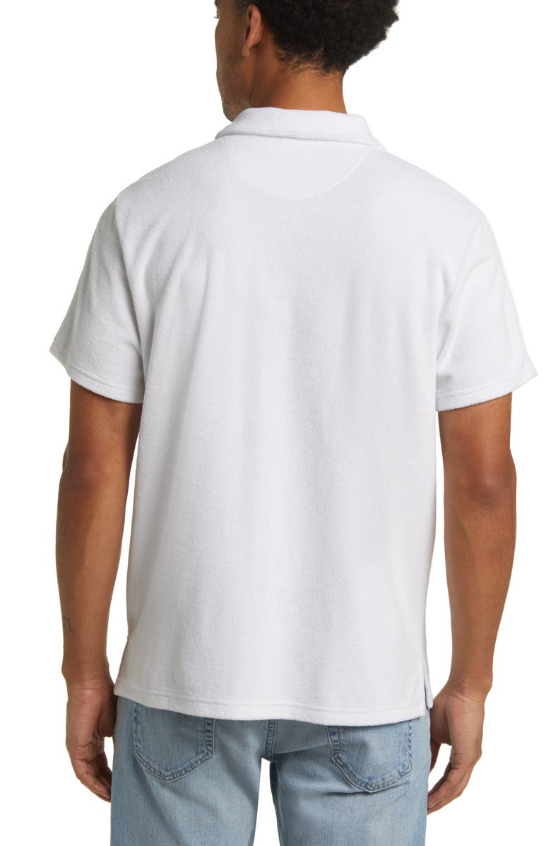 Fair Harbor Organic Cotton Blend Terry Polo Shirt, Alternate, color, White