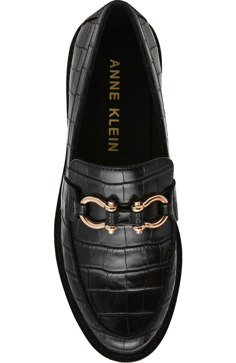 Anne Klein Ester Croc Embossed Loafer, Alternate, color,