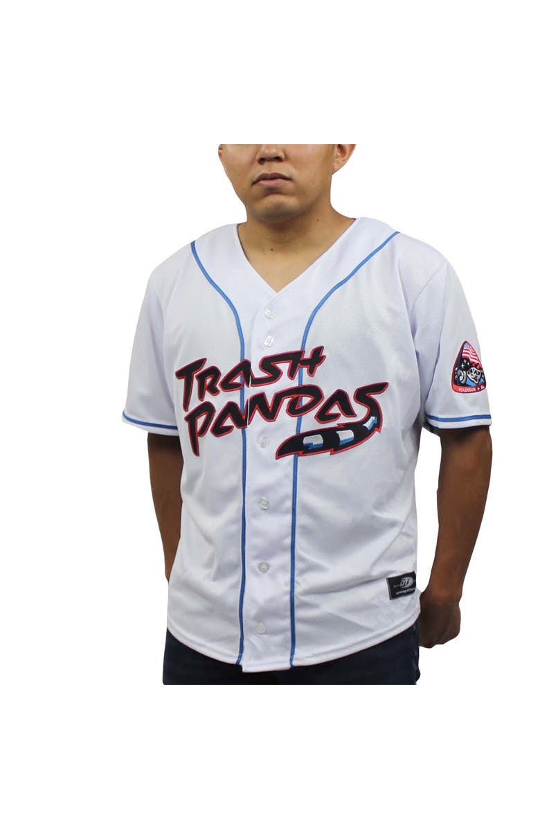 OT SPORTS Men's White Rocket City Trash Pandas Home Replica Jersey, Alternate, color,