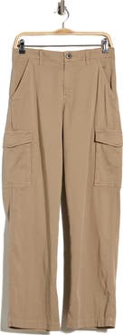 James Perse Mixed Media Wide Leg Cargo Pants