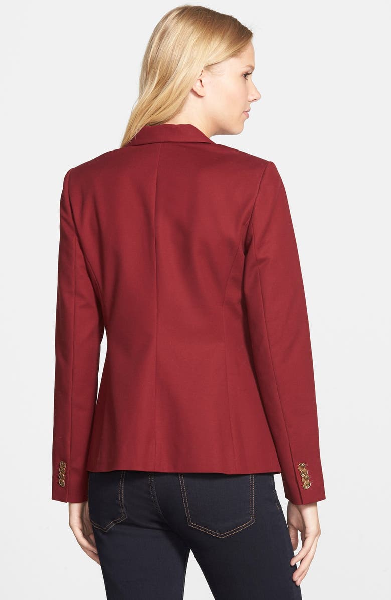 Vince Camuto Stretch Cotton One-Button Blazer, Alternate, color, 
