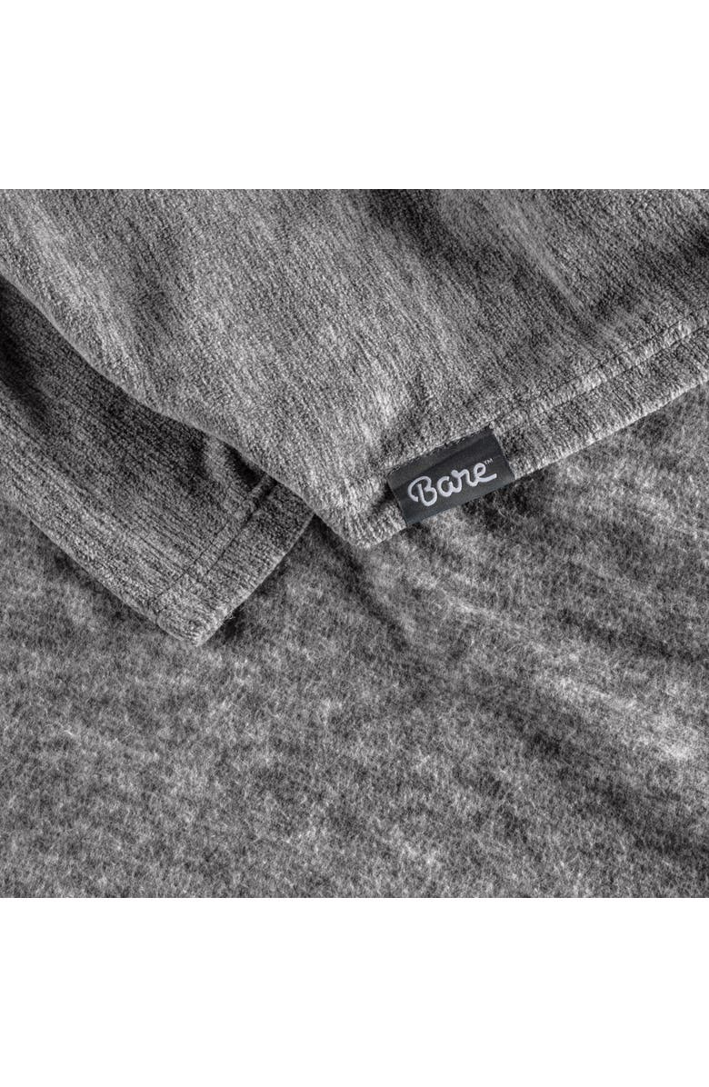 Bare Home Lightweight Polar Fleece Throw Blanket, Alternate, color, Heather Light Grey