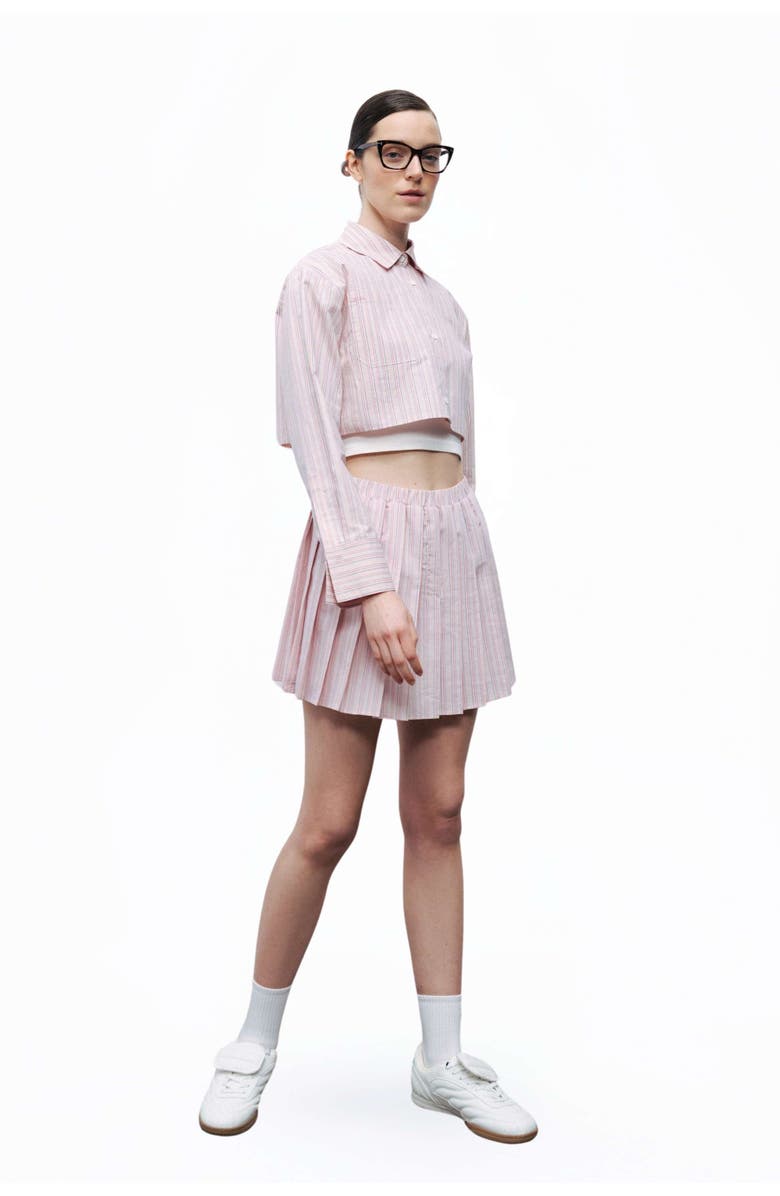 Nocturne Striped Crop Shirt, Alternate, color, 