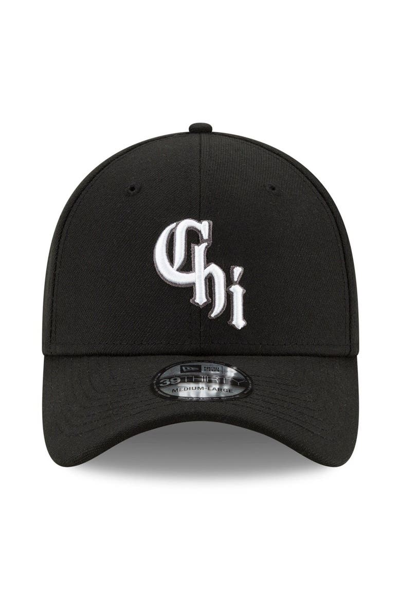 New Era Men's New Era Black Chicago White Sox 2021 City Connect 39THIRTY Flex Hat, Alternate, color, Black