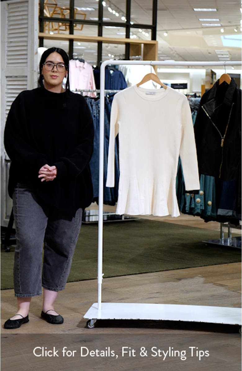 Ottom Pleated Long Sleeve Stretch Rib Minidress, sales video thumbnail