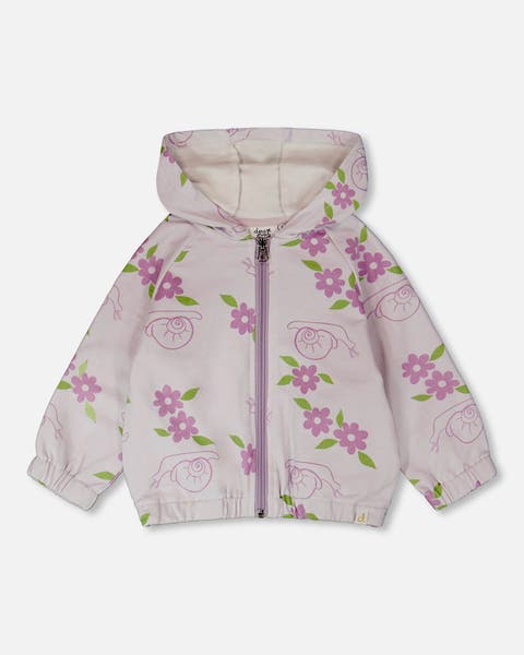 French Terry Snails Print Hooded Cardigan (Baby)